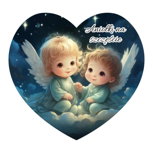 Magnes serce z aniołem N11